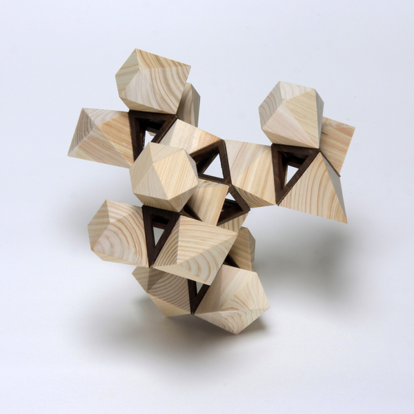 Imaginary Cube Sculpture #3 (wood)
