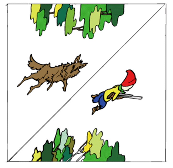 Illustration: wolf attacking