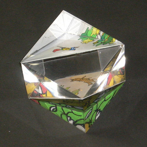 Wolf and Boy Object in Acrylic Cube