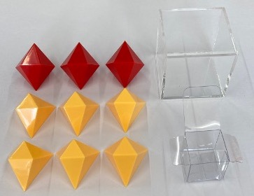 Puzzle pieces and box